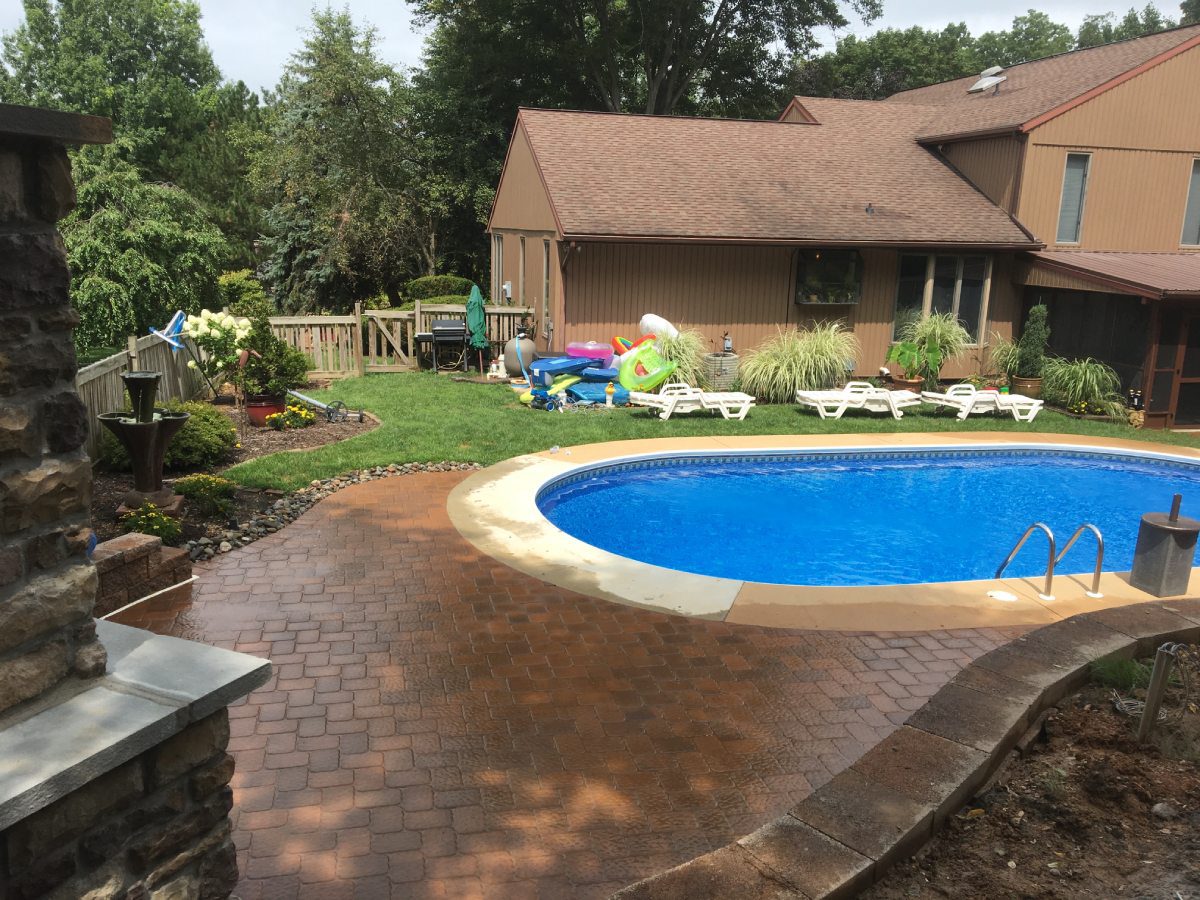 A pool that has been cleaned and is ready for the summer.